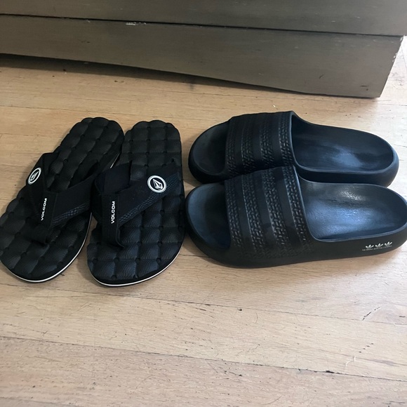 adidas Other - Volcom and Adidas Black Slide Sandals